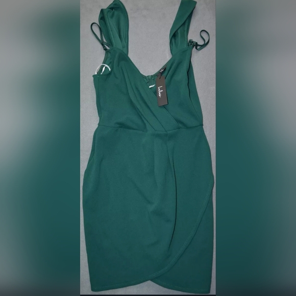 Lulus Dresses & Skirts - Lulu's Green Bodycon Mini Dress V-Neck Spaghetti Strap